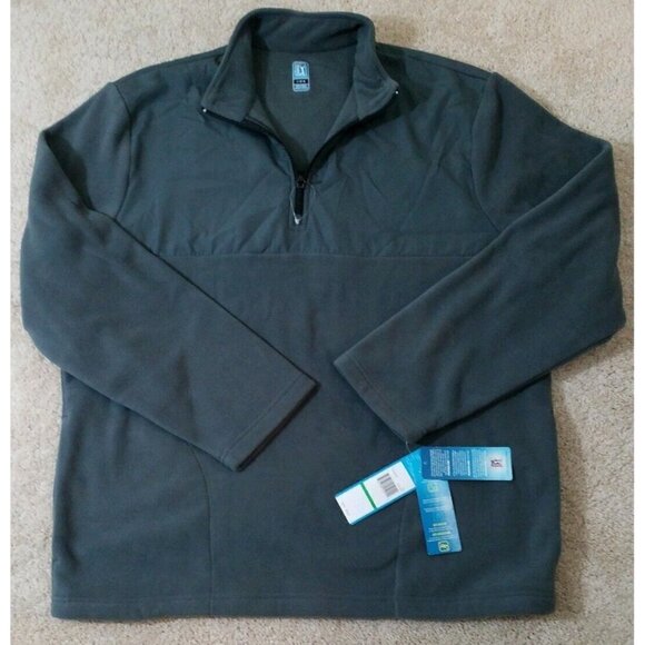 PGA TOUR~Men's Size L~Gray Long Sleeve 1/4 Zip Pullover Athletic Shirt NWT $60 - Picture 6 of 12